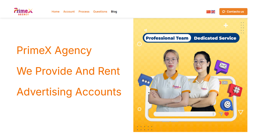 PrimeX Agency We Provide And Rent Advertising Accounts